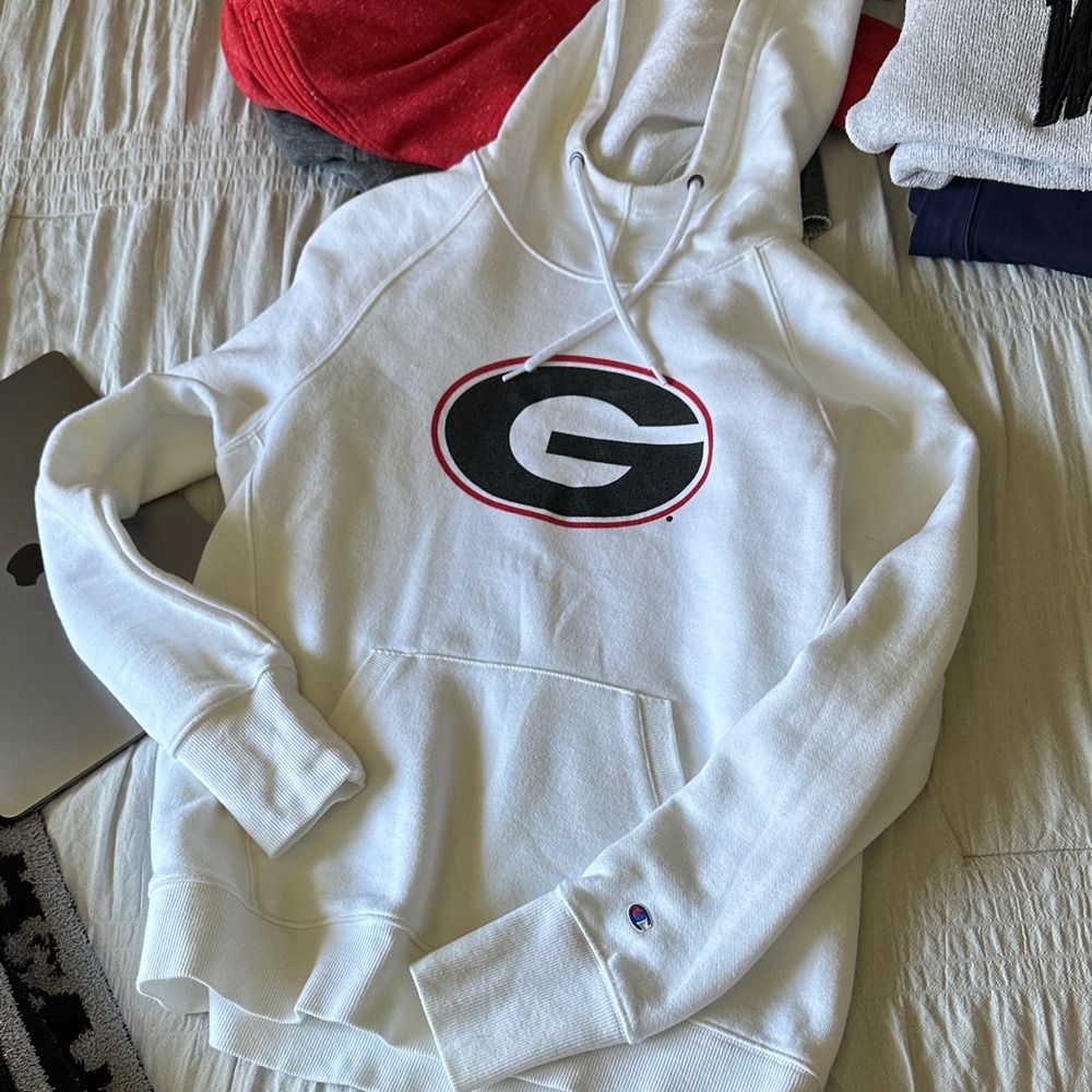 Georgia (UGA) Champion White Hoodie